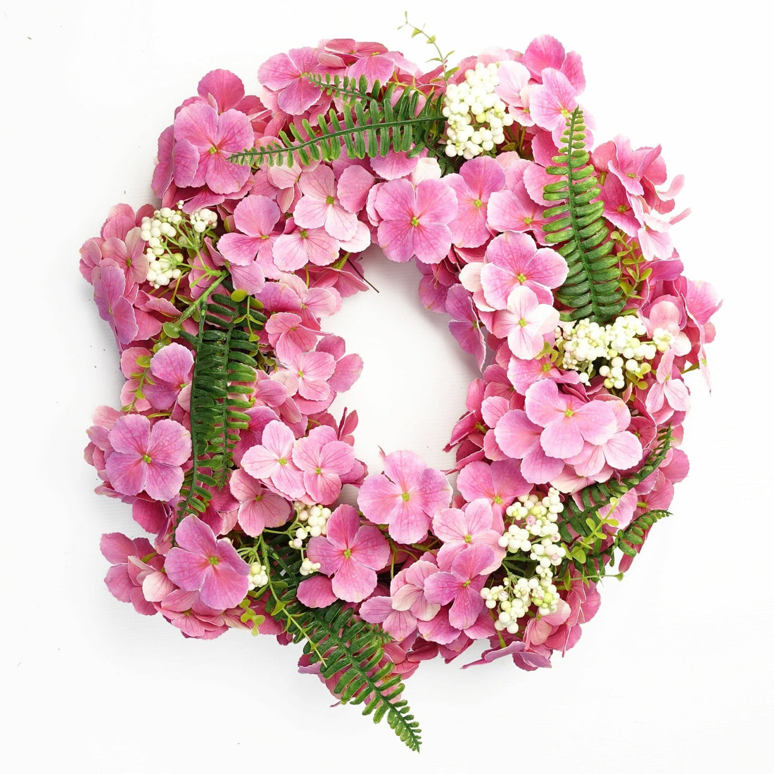 40cm Artificial Pink Floral Blossom Wreath — Botanik artificial plants
