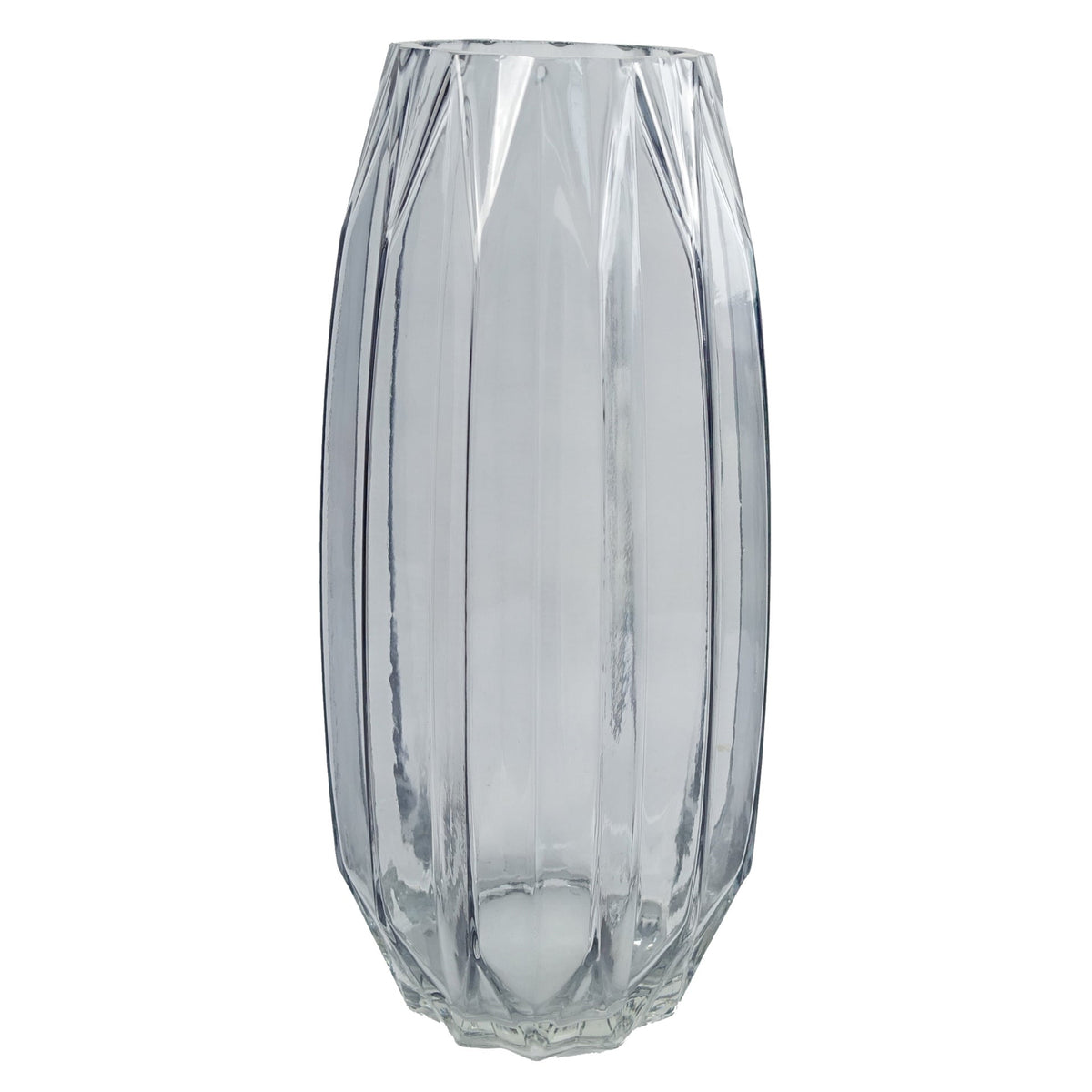 30cm Clear Contemporary Glass Vase — Botanik artificial plants