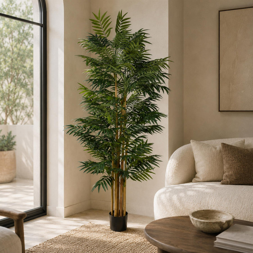 210cm Fire Retardant Phoenix Palm Tree Natural Trunk - Premium Quality