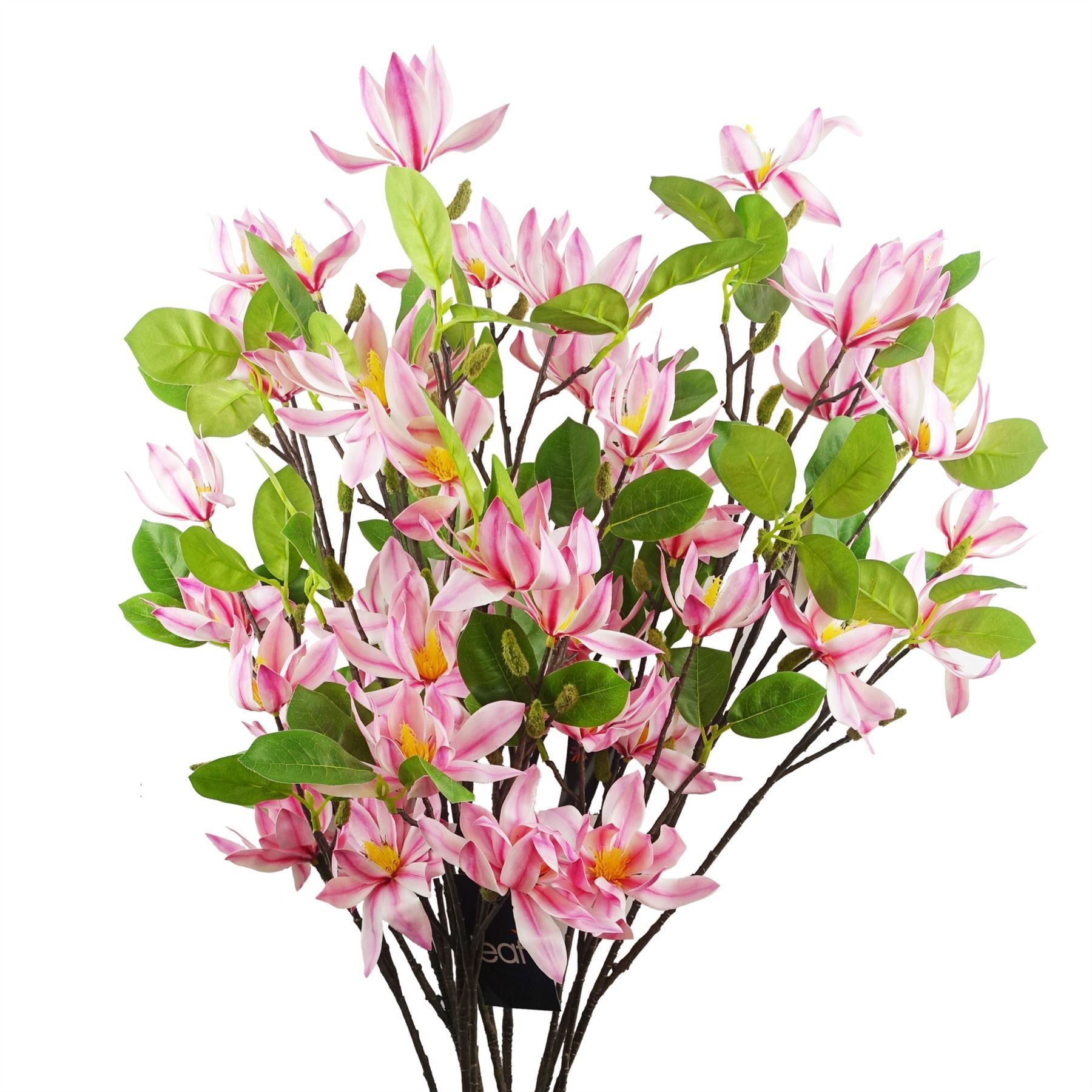 6x 100cm Pink Magnolia Floral Spray Artificial - Premium Quality