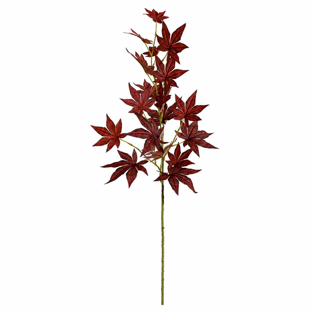 Red Faux Autumn Leaf Branches, 90cm Japanese-Style Sprays - Set of 6