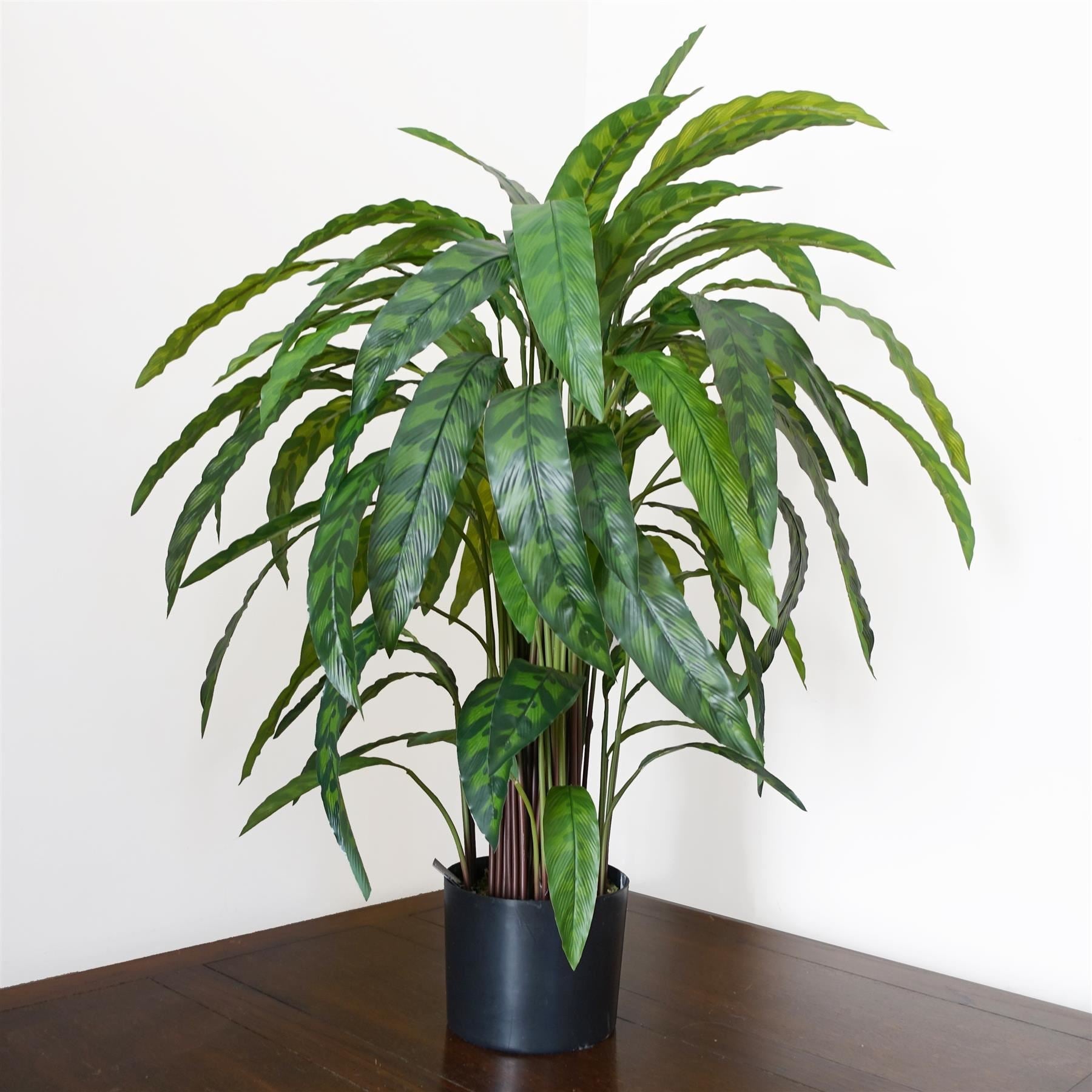90cm Variegated Artificial Calathea Plant - Premium Quality