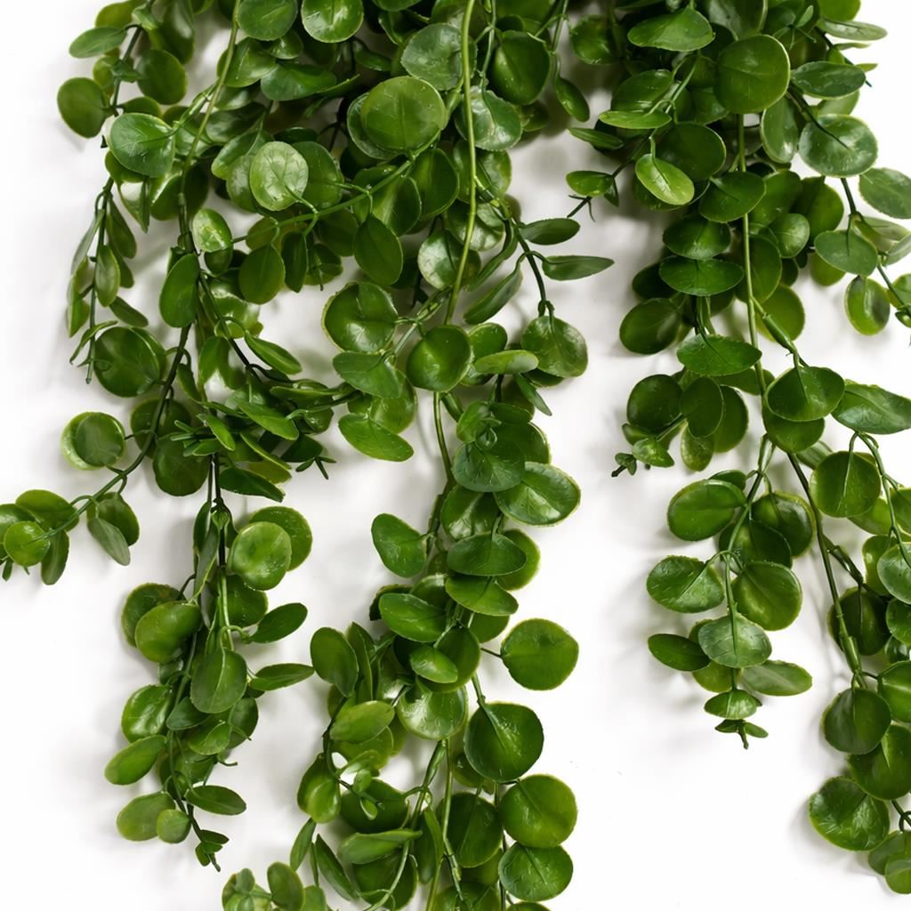 75cm Artificial Trailing Round Botanik Hanging Foliage Plant - Classic Gloss Green - Premium Quality