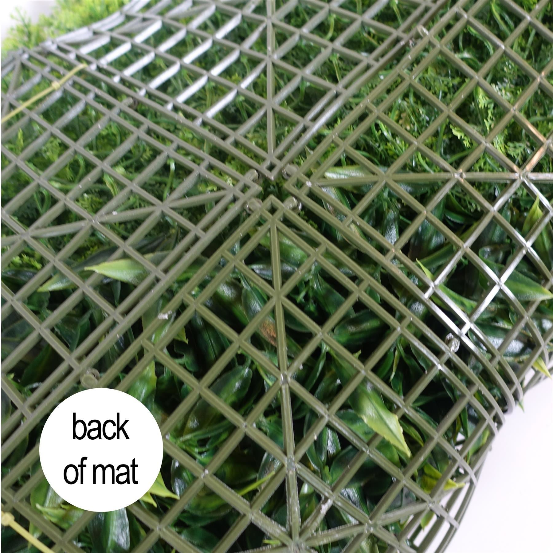 100cm Artificial Mixed Foliage Green Wall Panel with Floral Detail Faux Living Wall - Premium Quality