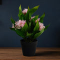 18cm Artificial Freesia Plant Light Pink Flowering - Premium Quality