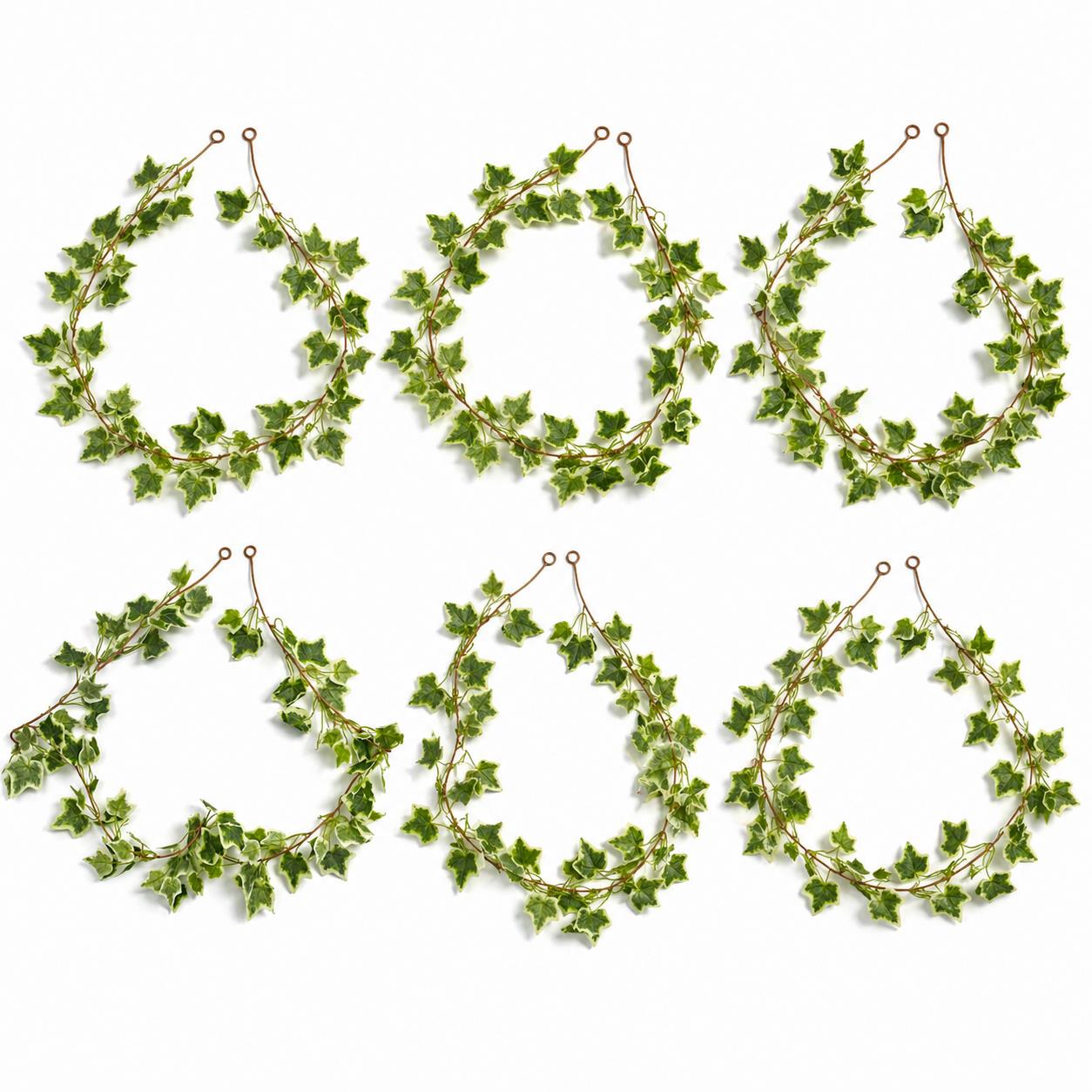 160cm Artificial Ivy Garland Trailing Hanging Plant Faux Foliage - Variegated - Premium Quality