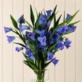 Pack of 6 x 100cm Trumpet Artificial Flower Stem Blue - Premium Quality