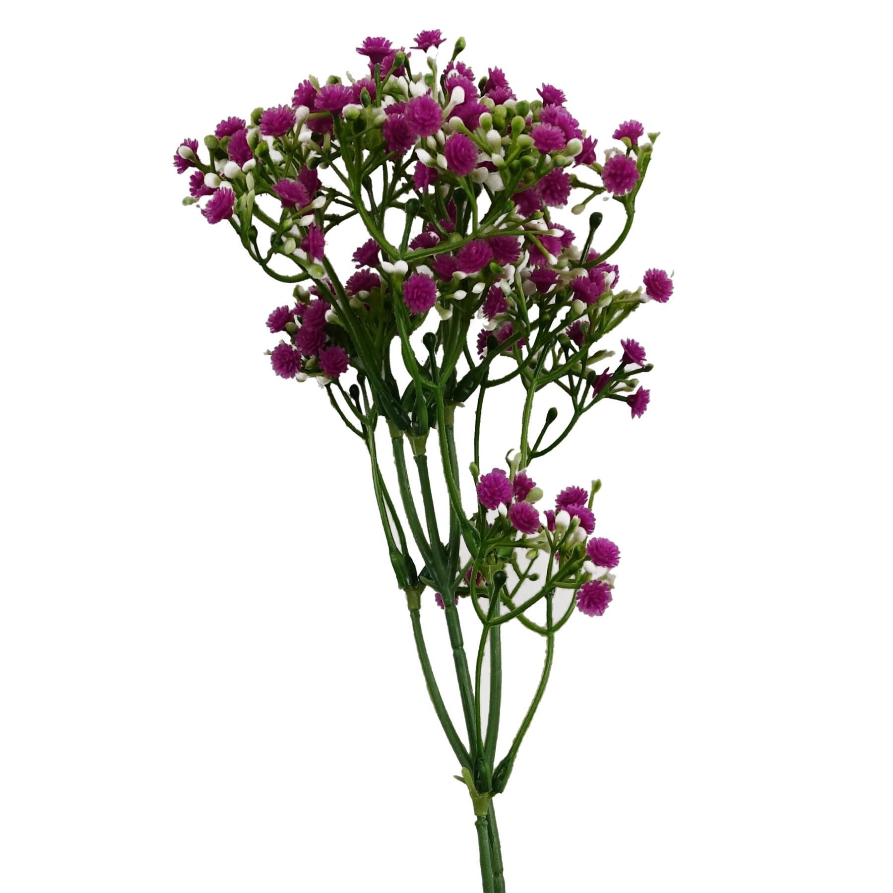 Artificial Pack of 6 x 55cm Gypsophila Pink Stem - Premium Quality