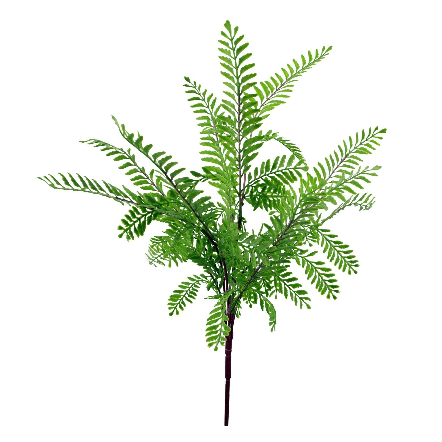Artificial 6 x 55cm Himilayan Maidenhair Fern Bush Light Green Plant - Premium Quality