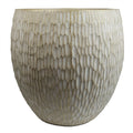 43cm Inoke Embossed Large Stone Colour Composite Planter Plant Pot - Premium Quality
