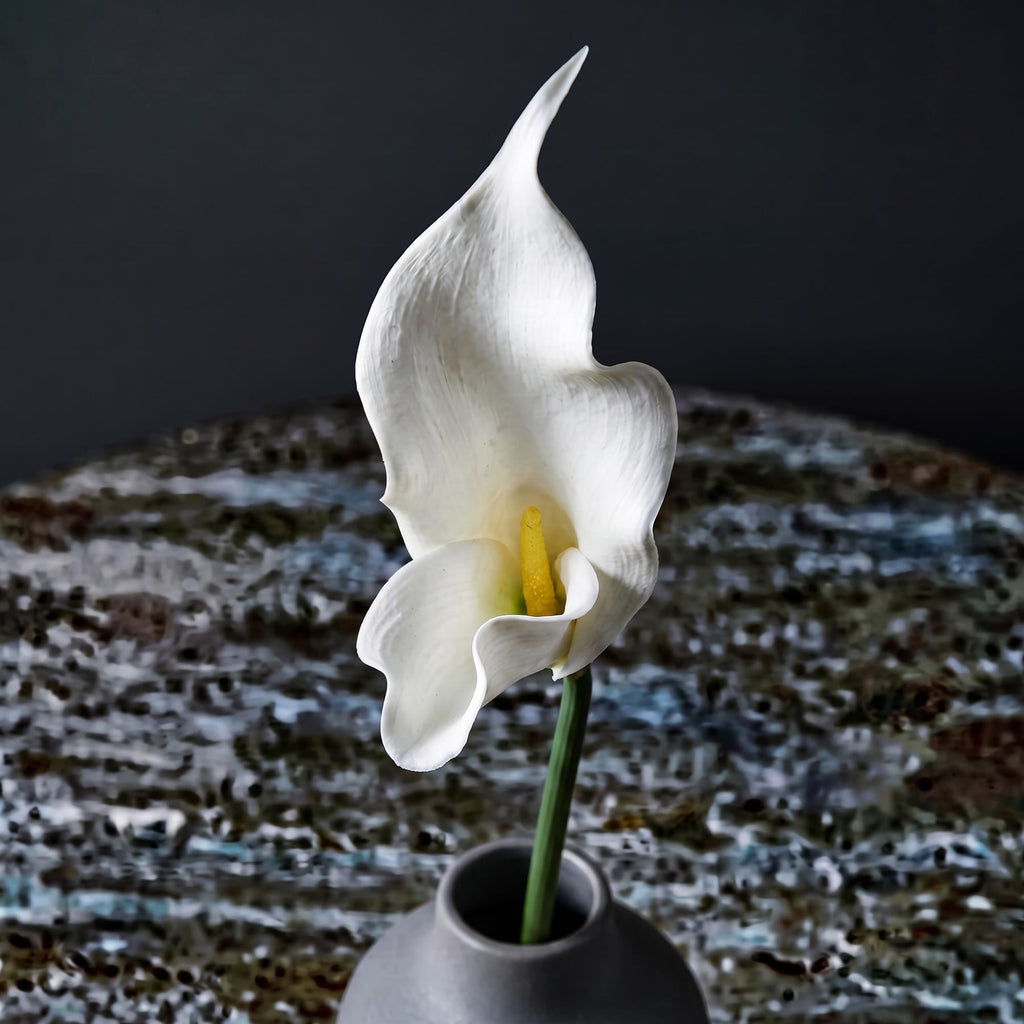 Faux Calla Lily Stems, 70cm Single-Bloom Flowers - Set of 6