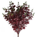 Pack of 6 x 100cm Artificial Eucalyptus Foliage Burgundy - Premium Quality