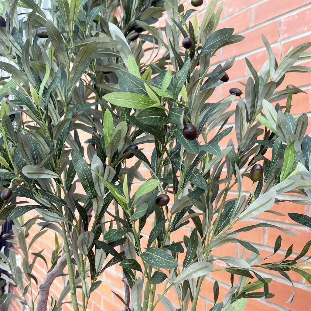 250cm XXL Artificial Olive Tree with Decorative Planter - Premium Quality