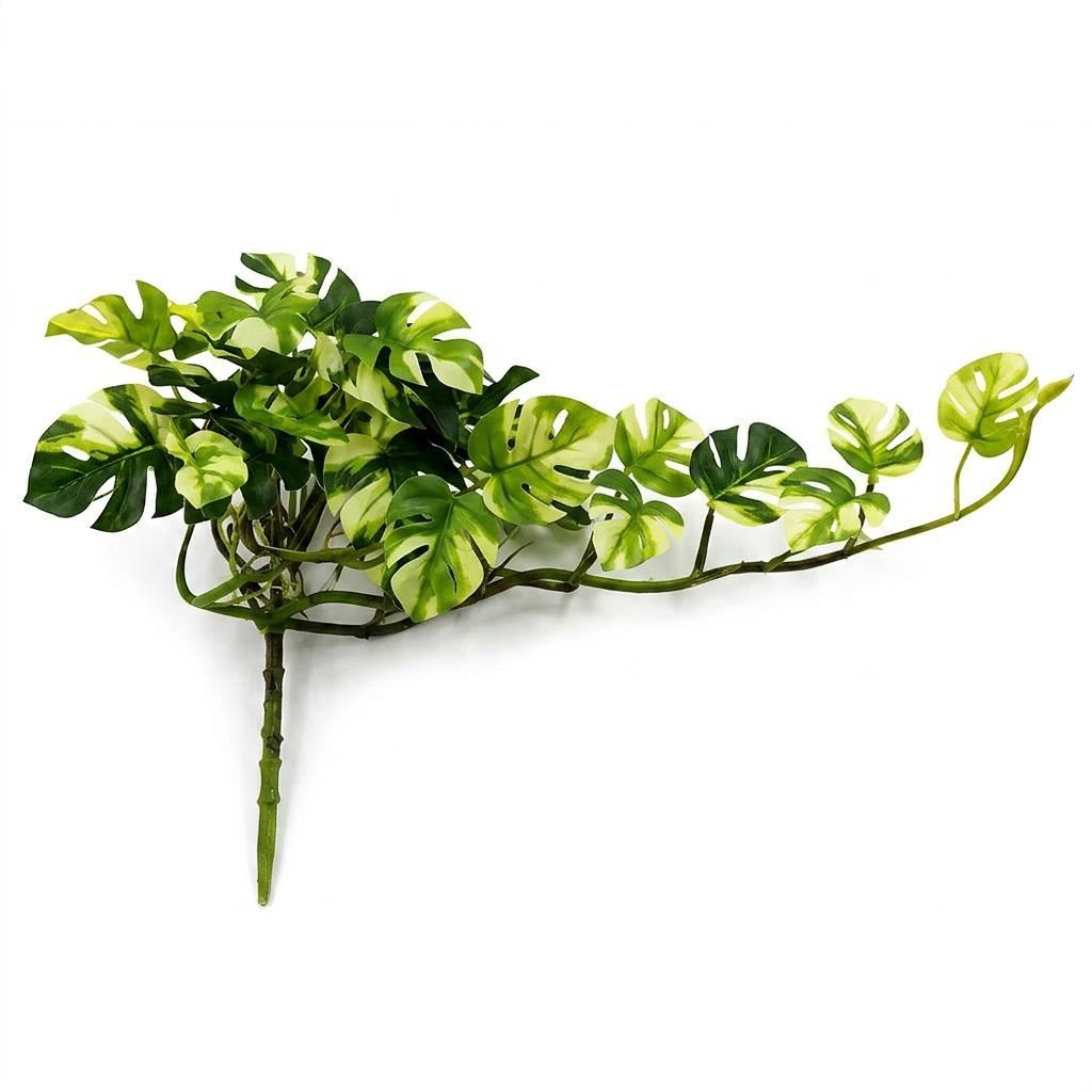 25cm Artificial Trailing Variegated Monstera Vine Plant - Premium Quality