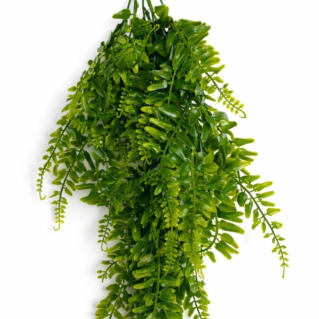 75cm Artificial Trailing Fern Bush Hanging Faux Greenery Plant - Premium Quality