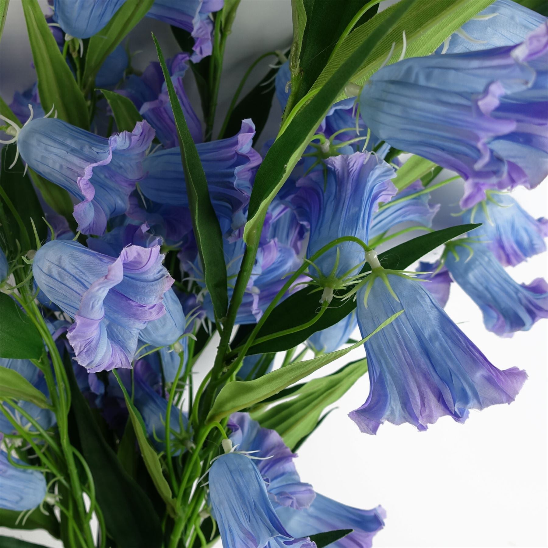 Pack of 6 x 100cm Trumpet Artificial Flower Stem Blue - Premium Quality