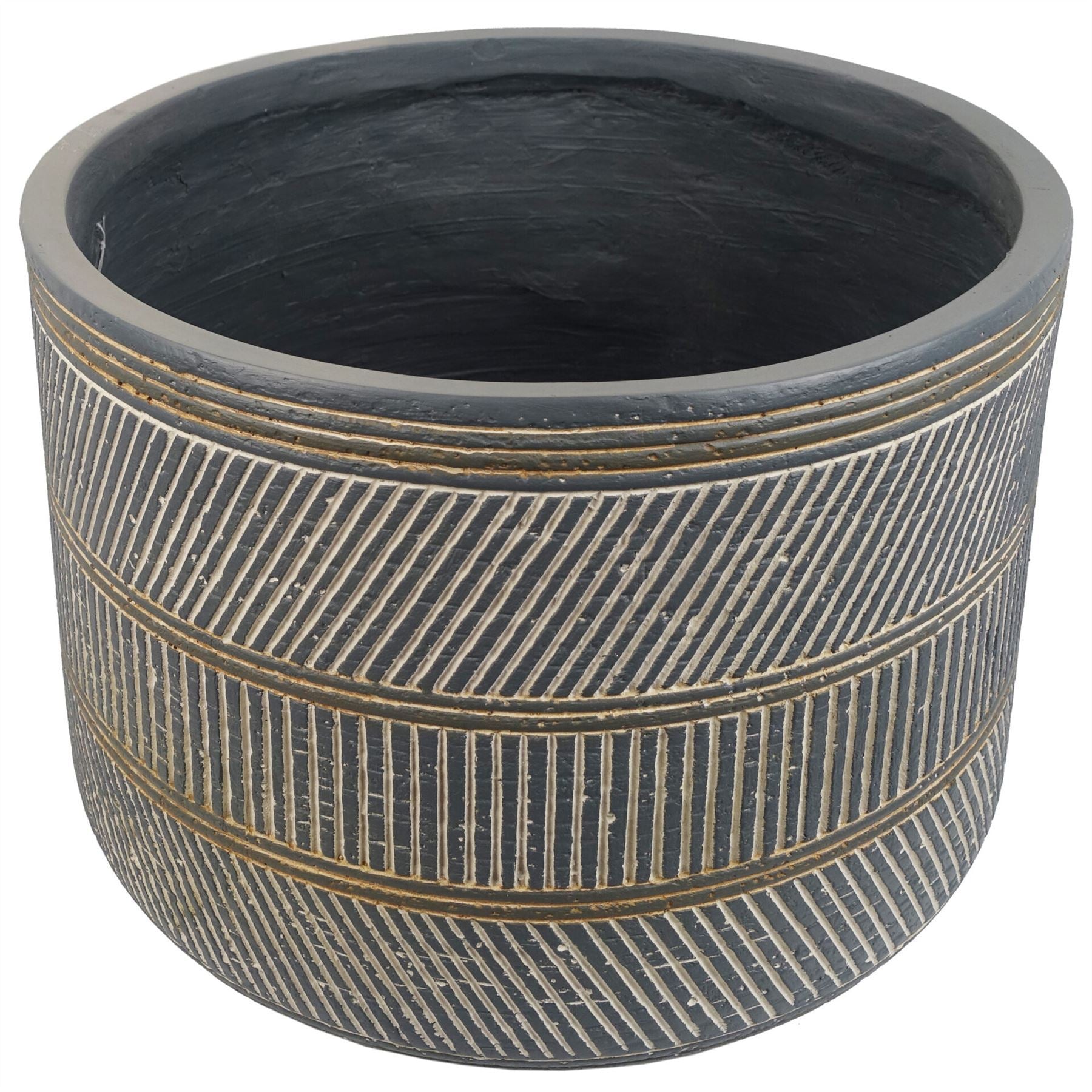 29cm x 43cm Large Maral Planter with Etching Composite Plant Pot - Premium Quality
