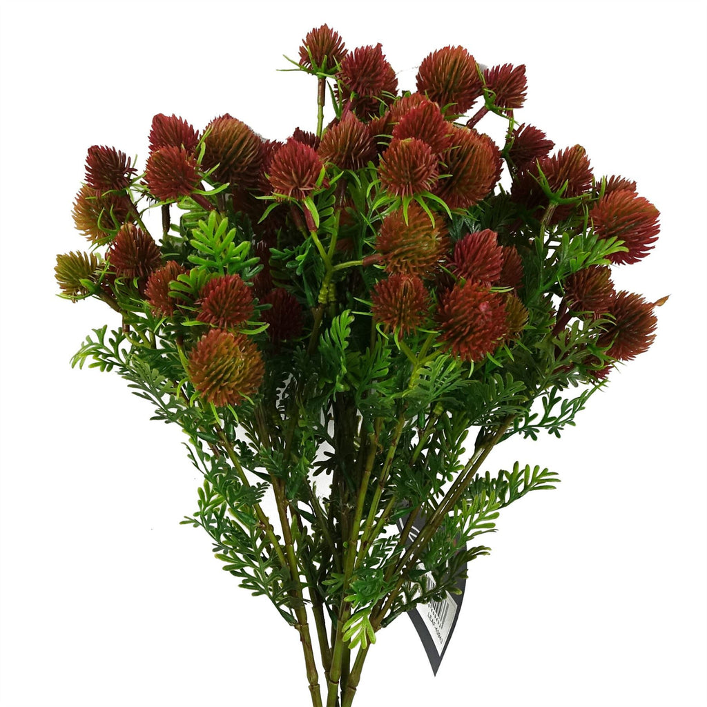 Pack of 6 x 55cm Craspedia Stem Red Artificial - Premium Quality