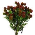 Pack of 6 x 55cm Craspedia Stem Red Artificial - Premium Quality