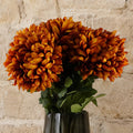 Pack of 6 x 75cm Extra Large Reflex Chrysanthemum - Orange - Premium Quality
