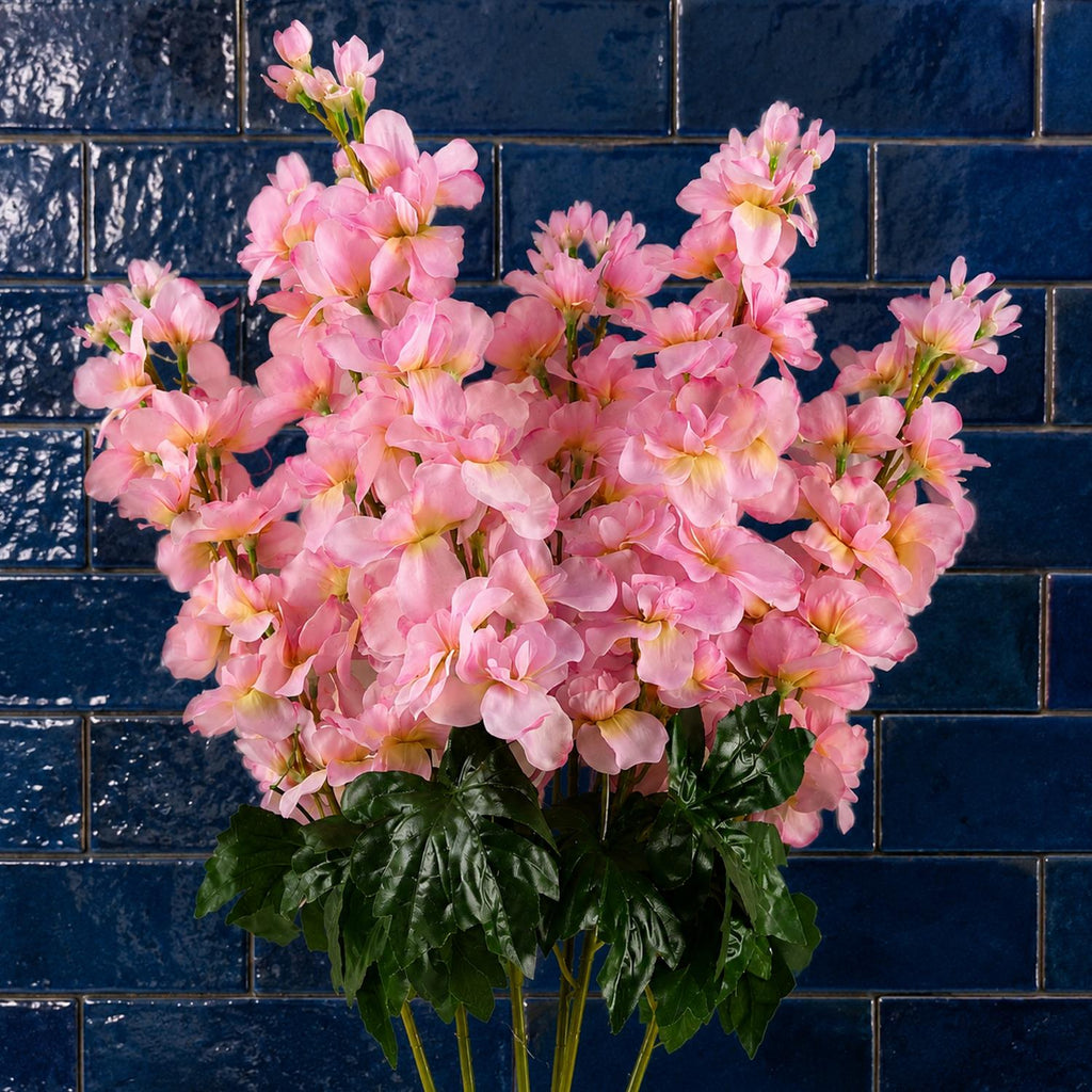 Pack of 6 x 75cm Delphinium Pink Artificial Stem - Premium Quality