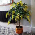 120cm Artificial Yellow Flowering Wisteria Tree