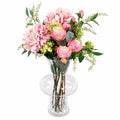 60cm Artificial Chrysanthemum Mix Glass Bubble Vase - Premium Quality
