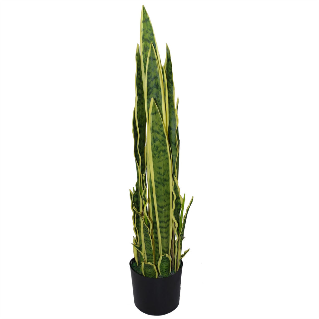 90cm (3ft) Artificial Sansevieria Yellow Green Indoor Plant - Large (image 5 of 5)