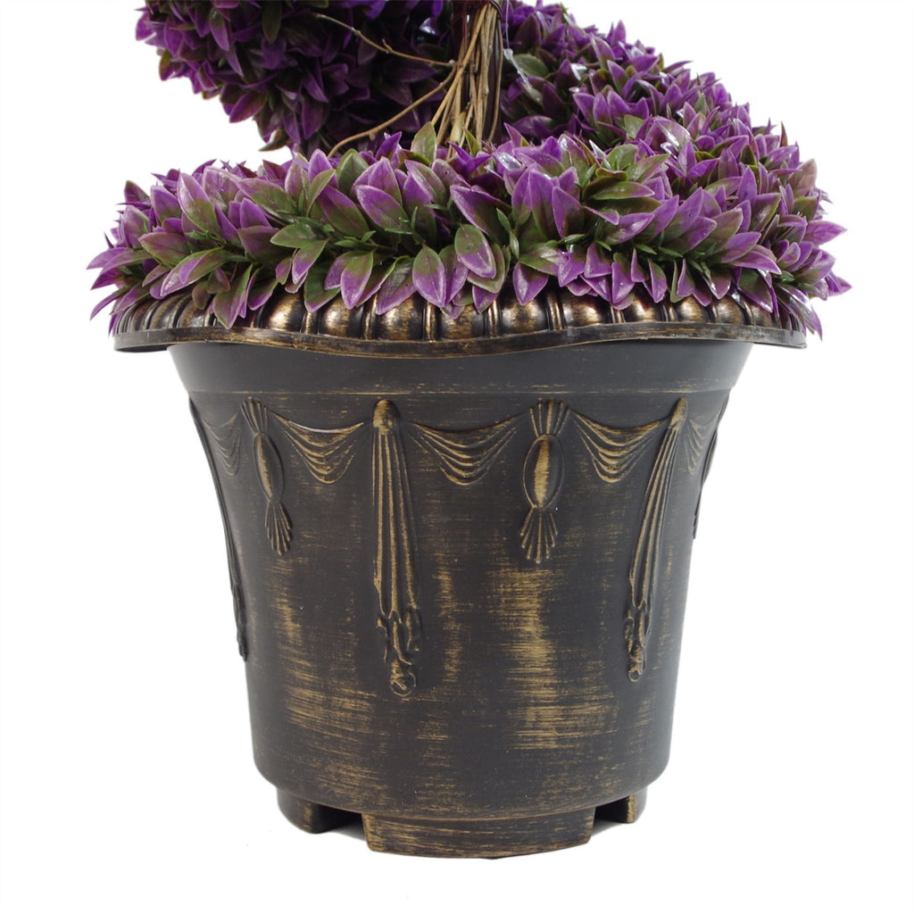 90cm Artificial Purple Large Botanik Spiral with Decorative Planter - Premium Quality