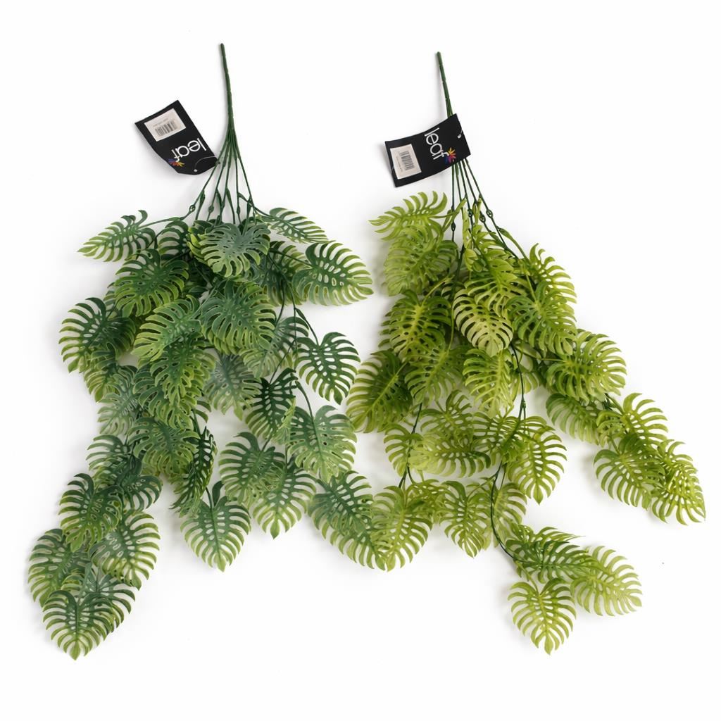 80cm Artificial Trailing Tropical Monstera Plant - Sage Green - Premium Quality