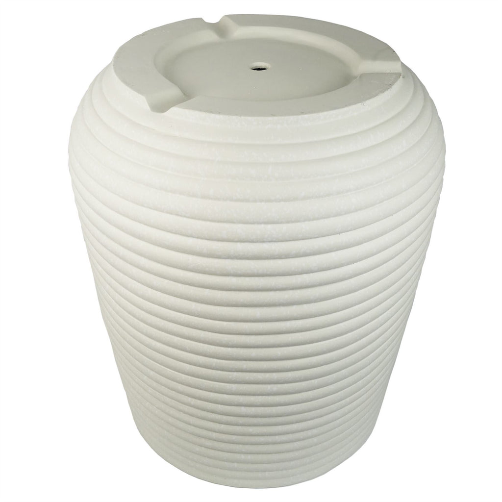41cm x 30cm Mikos Large Ridged Composite Planter - Stone Colour - Premium Quality
