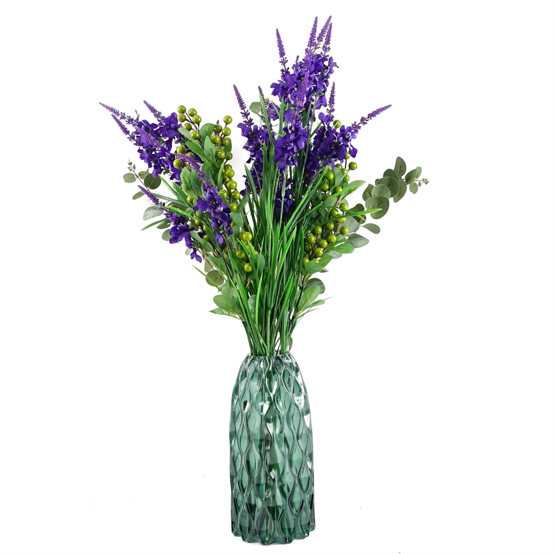 Artificial Pack of 6 x 80cm Purple Larkspur Artifical Stem - Premium Quality