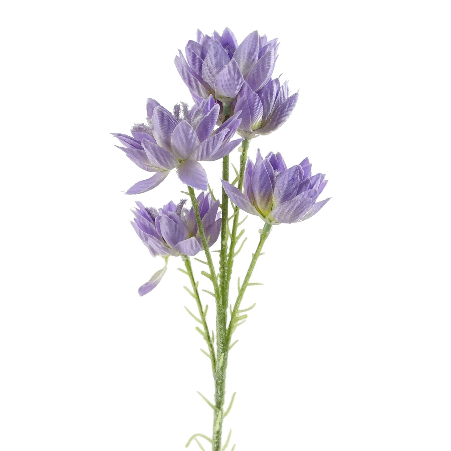 Artificial Pack of 6 x 60cm Purple Starflower Stem - 30 Flowers - Premium Quality
