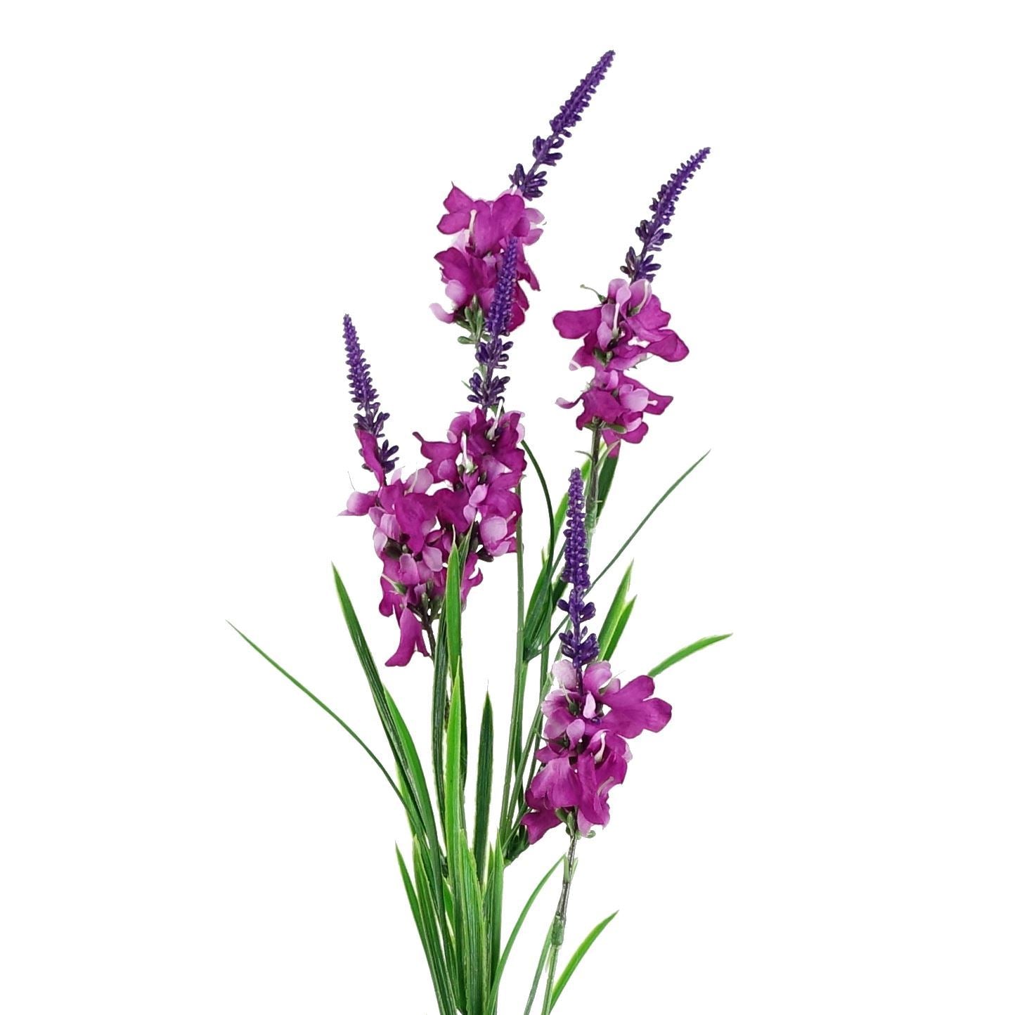 Artificial Pack of 6 x 80cm Dark Pink Larkspur Artifical Stem - Premium Quality