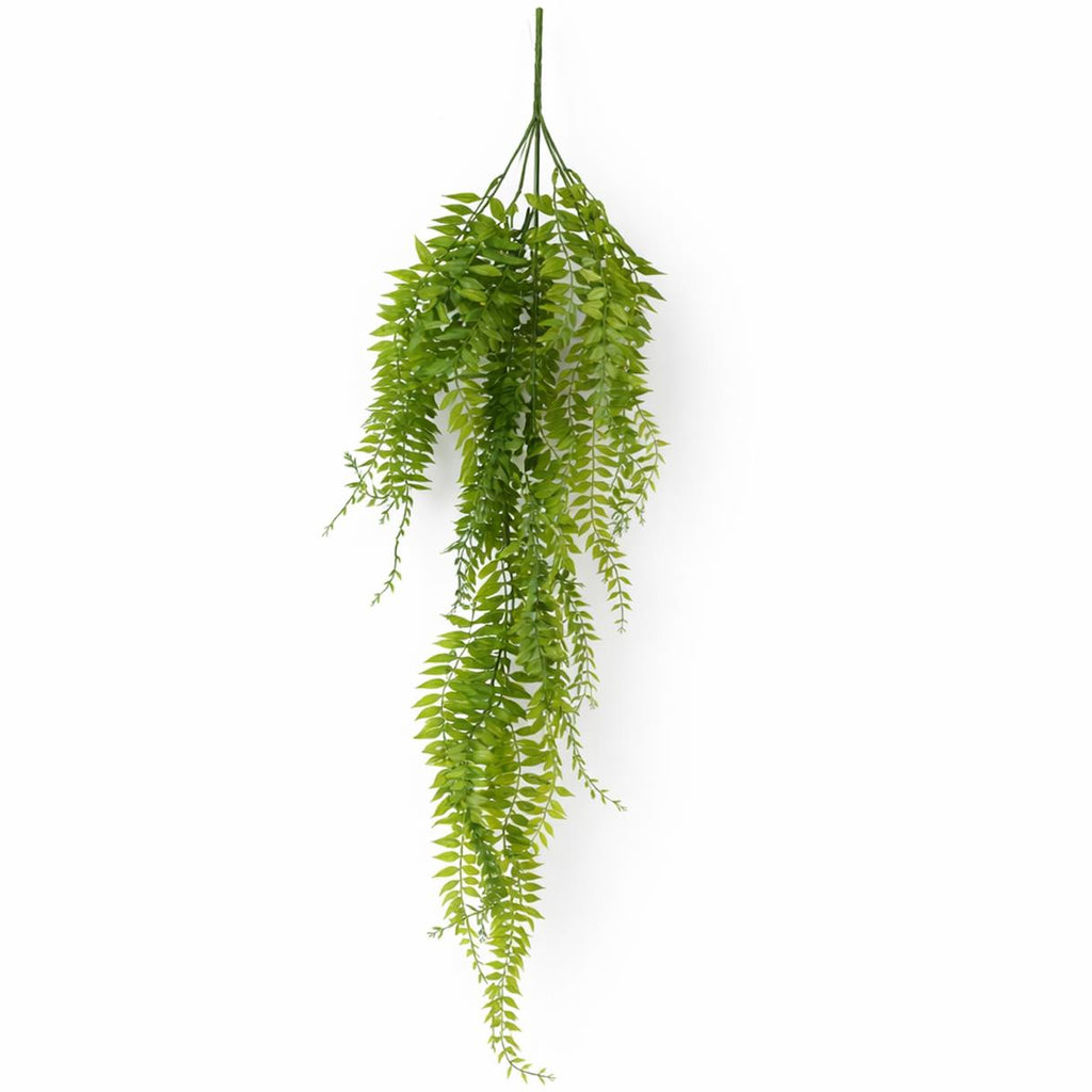 100cm Artificial Trailing Green Botanik Hanging Fern Plant with Wired Top Stems - Premium Quality