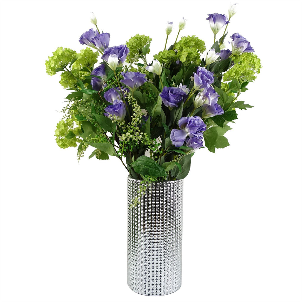 Pack of 6 x 80cm Artificial Purple Wild Rose Stem - 36 Flowers - Premium Quality