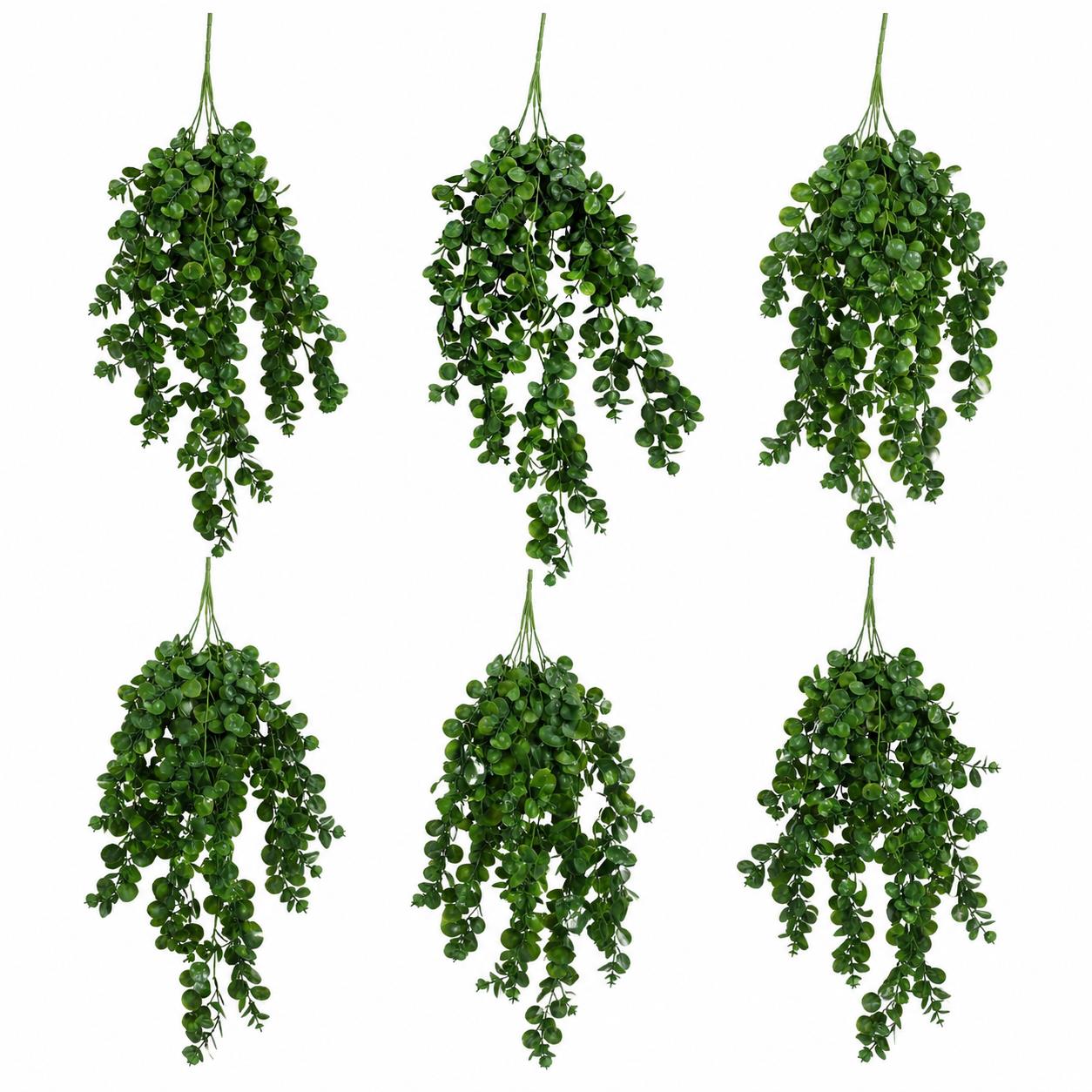 75cm Artificial Trailing Round Botanik Hanging Foliage Plant - Deep Forest Green - Premium Quality