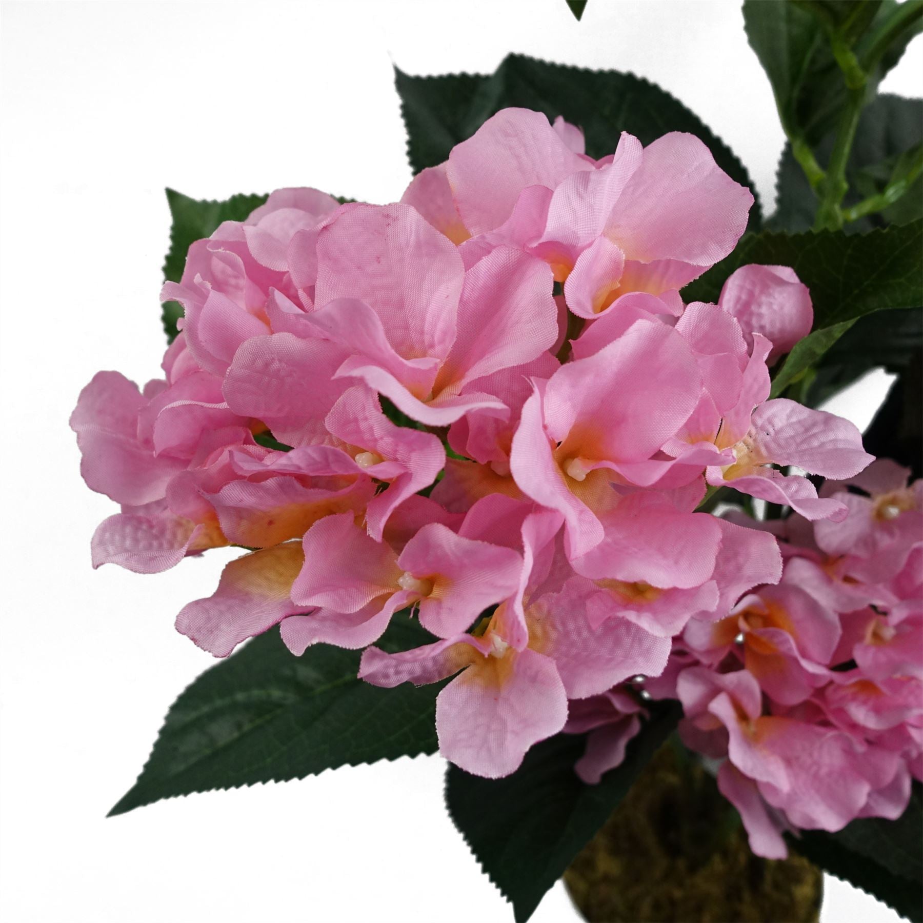 55cm Artificial Pink Hydrangea Plant - Premium Quality