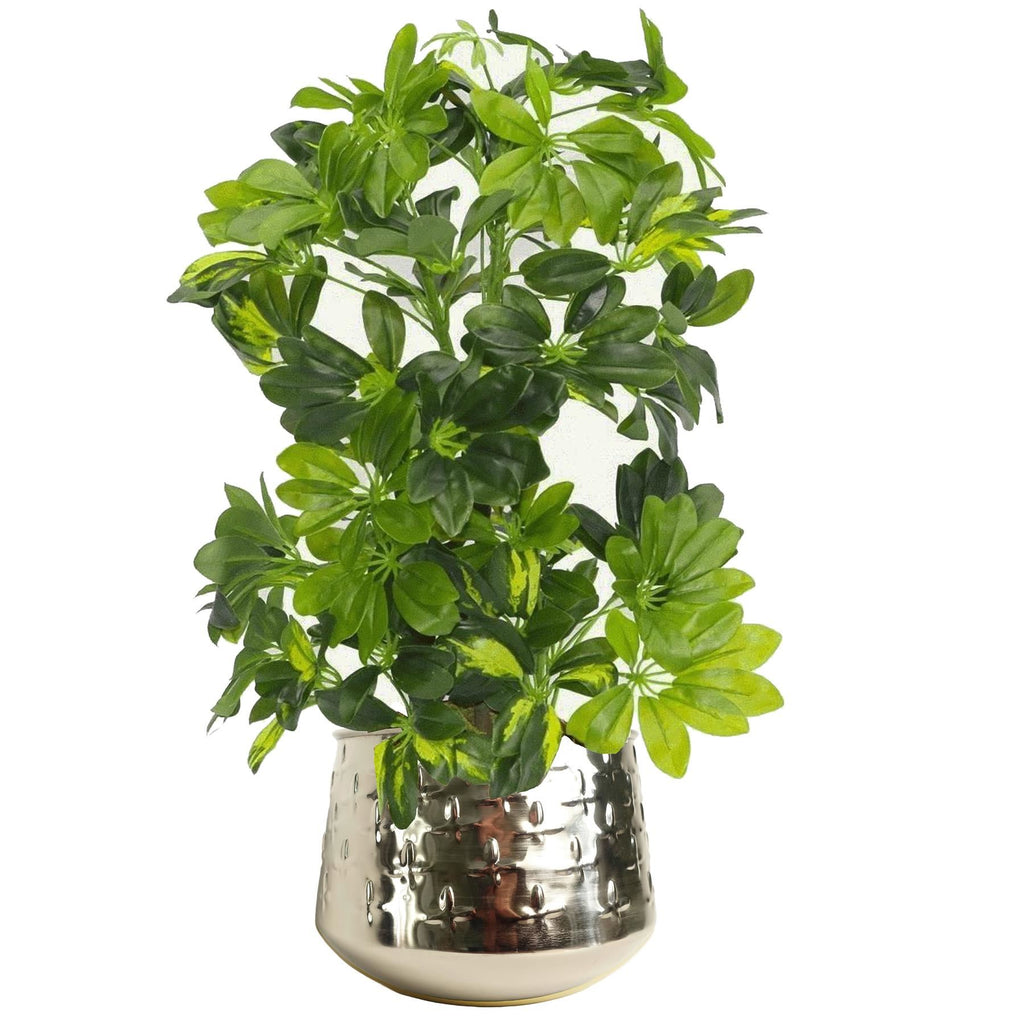 18cm Silver Cross Metal Planter by Botanik - Premium Quality
