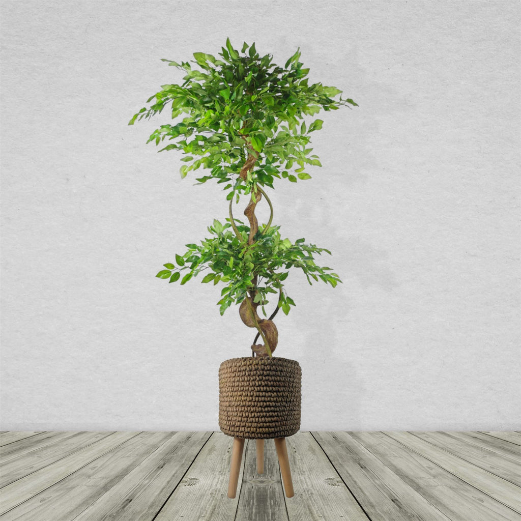 Seagrass Style Composite Planter with Stand (image 9 of 9)