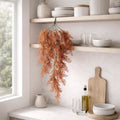 80cm Artificial Coral Fern Trailing Plant Autumn Orange Hanging Foliage - Premium Quality