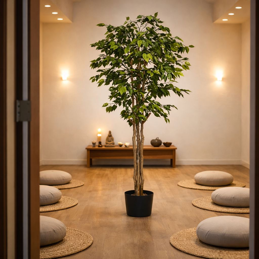 180cm Artificial Fire Retardant Deluxe Retusa Ficus Tree With 1134 Leaves - Premium Quality