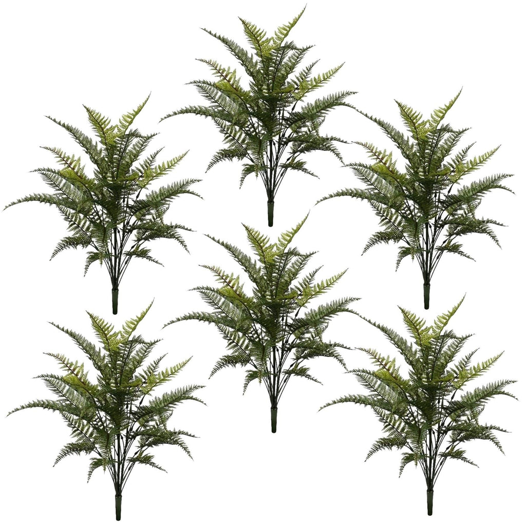 Pack of 6 x 78cm Fire Retardant Artificial Fern Foliage Branch - Premium Quality