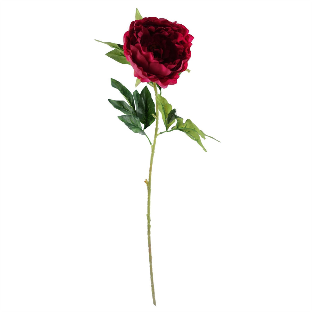 90cm Pink Artificial Peony Dahlia Glass Vase - Premium Quality