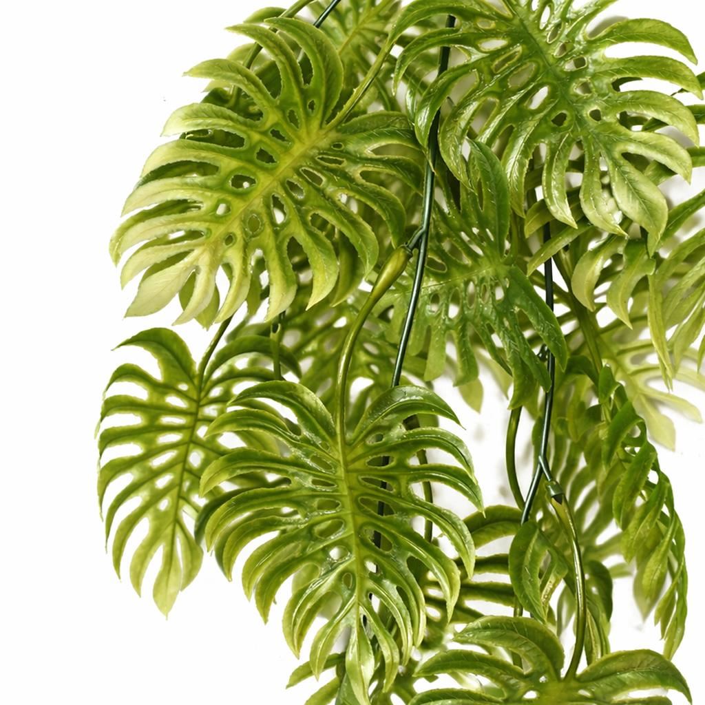 80cm Artificial Trailing Tropical Monstera Plant - Light Green - Premium Quality