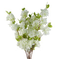 Pack of 6 x 100cm White Artificial Blossom Stem - Premium Quality