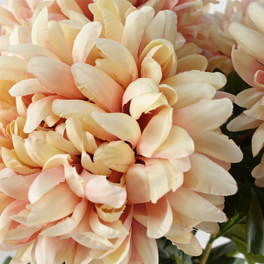 Artificial Pack of 6 x 75cm Extra Large Reflex Chrysanthemum - Pink - Premium Quality
