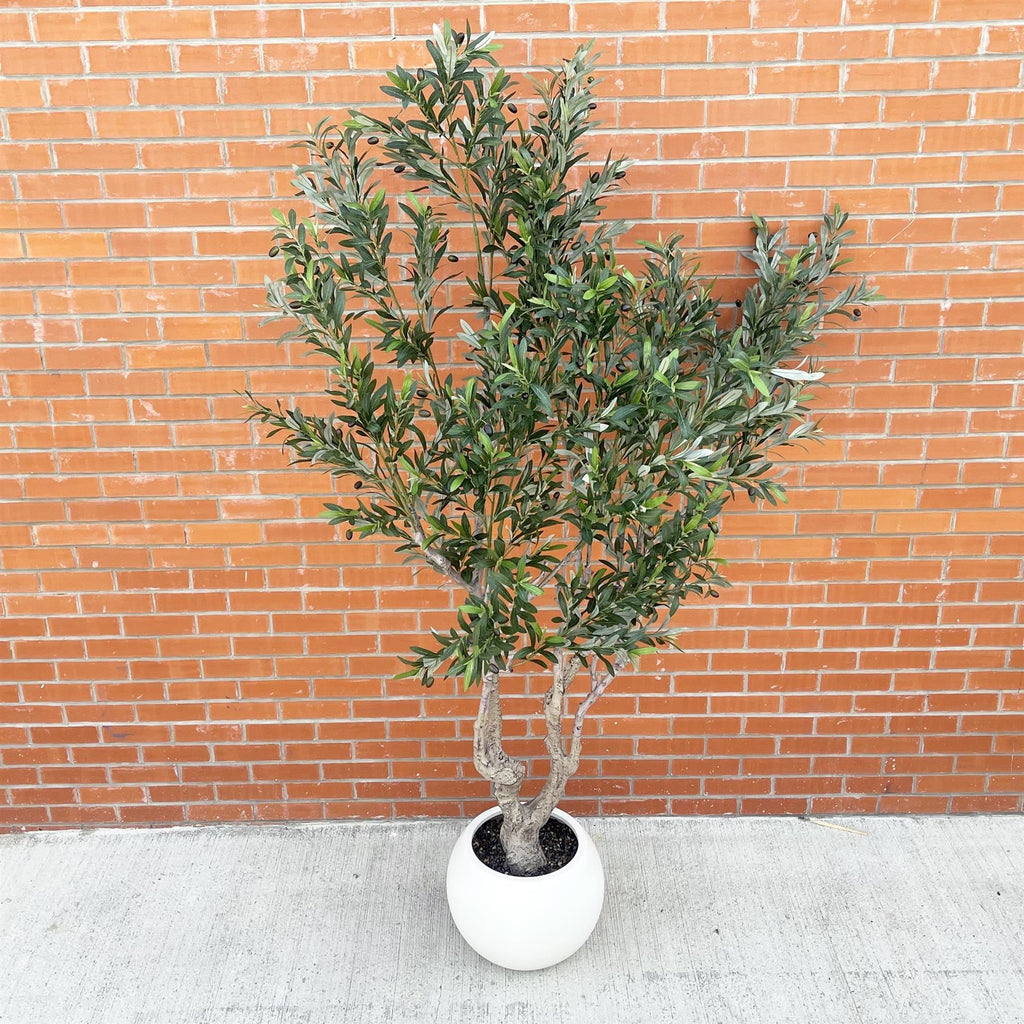 250cm XXL Artificial Olive Tree with Decorative Planter - Premium Quality
