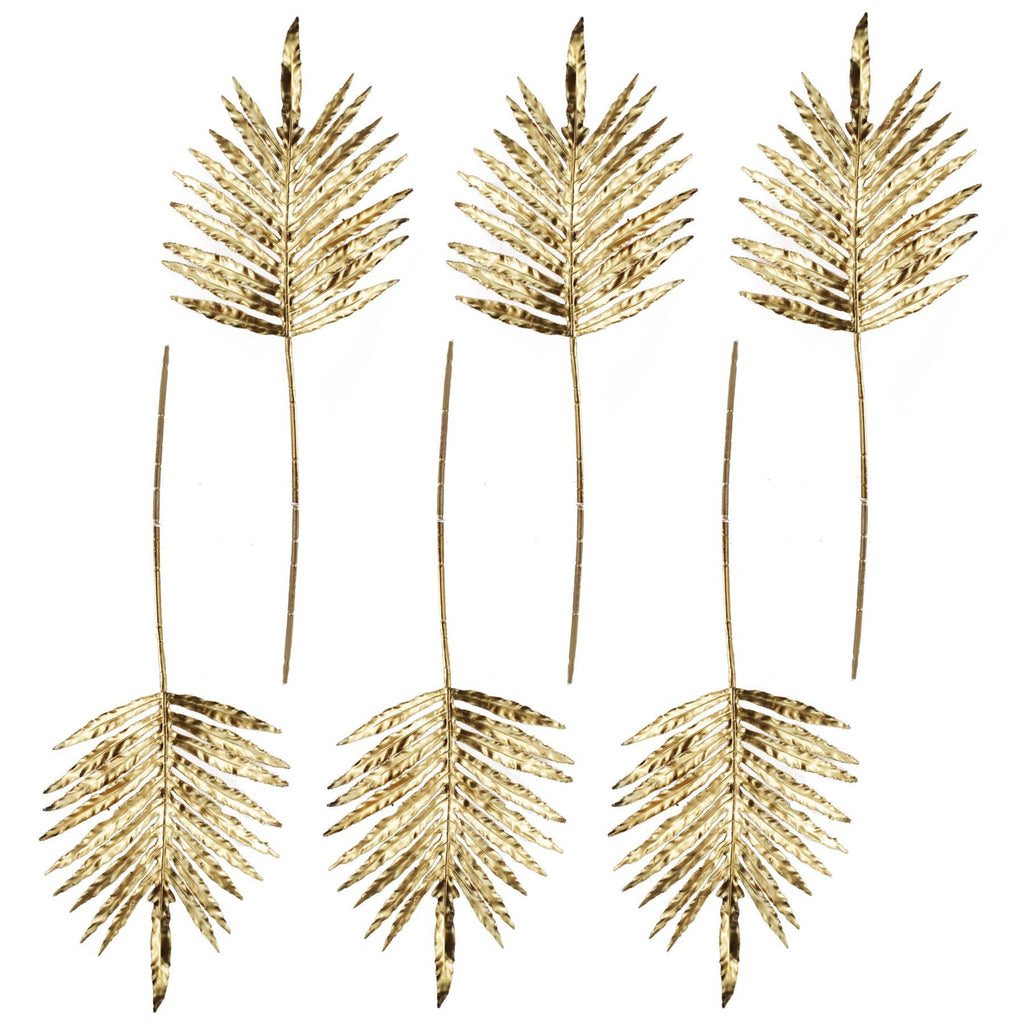 Artificial Pack of 6 x 95cm Gold Palm Botanik - Premium Quality