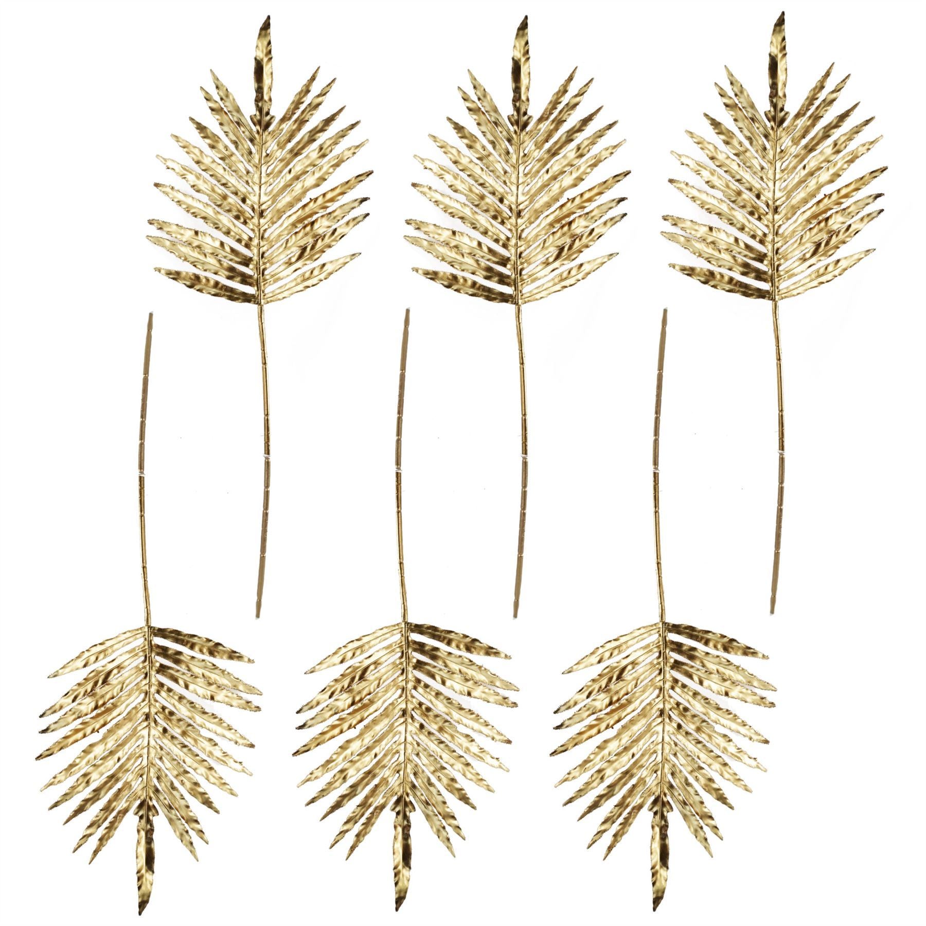 Artificial Pack of 6 x 95cm Gold Palm Botanik - Premium Quality